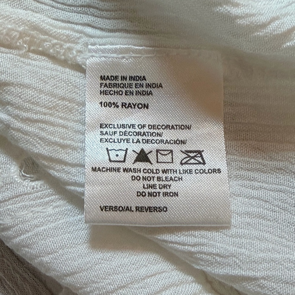NWT TURKS & CAICOS White Eyelet Tassel Coverup Dress — Size Small — 🤍 - Picture 11 of 13